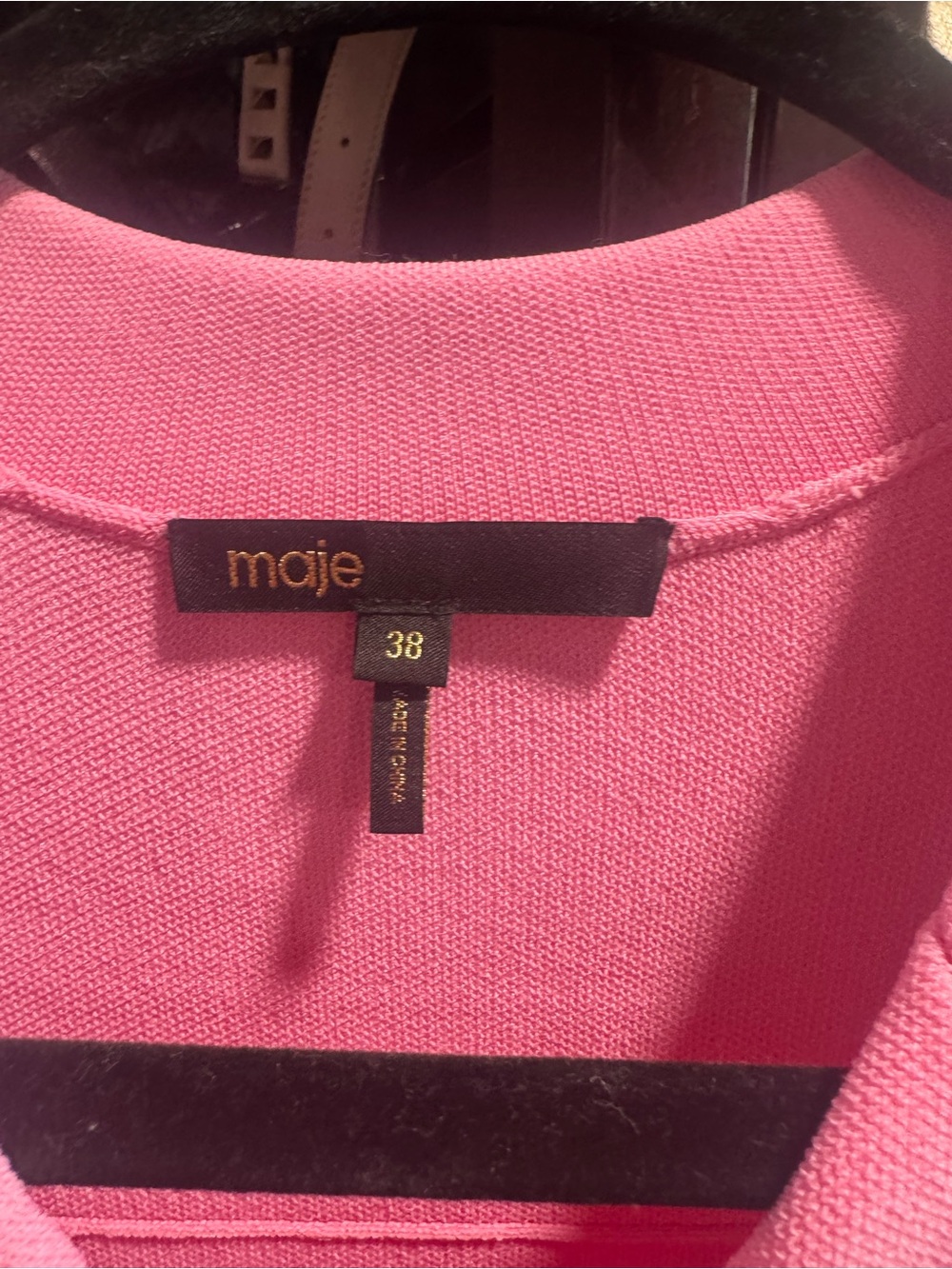 Maje Radene Knit Dress in Rose Pink - Picture 3 of 6